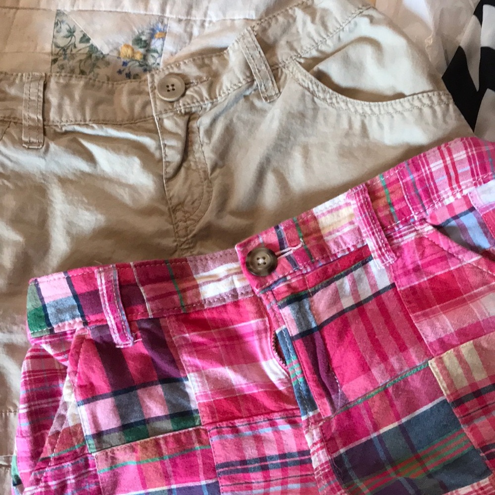 2 pair of shorts.